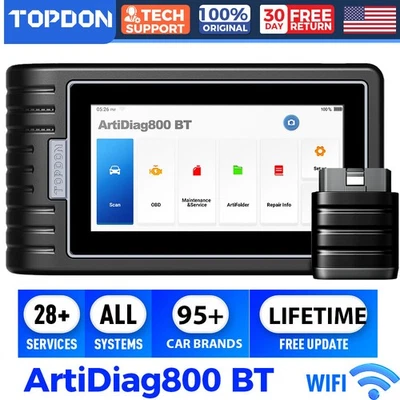 TOPDON AD800BT – Full System OBD2 Scanner, Free Updates for Life Foto 1 de 4