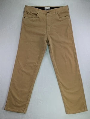 John Blair 34M Tan Relaxed Fit Straight Leg Corduroy Pants w/Elastic Waistband - Image 1 of 4