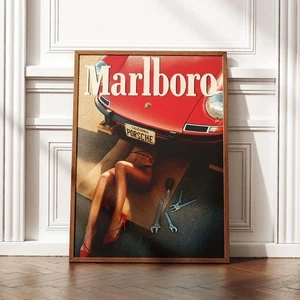 Póster de cigarrillo occidental vintage, arte de pared retro de Marlboro, póster de tabaco - Imagen 1 de 4