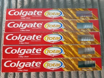 5 NOS Colgate Total Toothbrush Individually Packaged Asstd Clear Colors ~☆READ☆ - Image 1 of 4