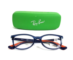 Ray-Ban Kids Eyeglasses Frames RB1586 3775 Transparent Blue Cat Eye 47-16-130 - Picture 1 of 12