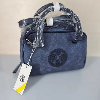 Bolso Bandolera CXL Christian Lacroix Jasper Barrel Denim Azul Nuevo con Etiquetas $98 Foto 1 de 4