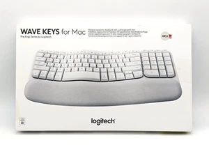 Logitech Wave Keys for Mac Kabellose Ergonomische Tastatur - Weiß QWERTZ DE - Bild 1 von 3