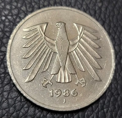 1986 Germany 5 Deutsche Mark Coin - Image 1 of 2
