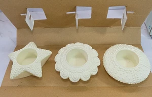 PARTYLITE ✨Sea Drifters✨Bisque Porcelain Votive Holders P7103 ✨Shells✨ Starfish - Picture 1 of 7