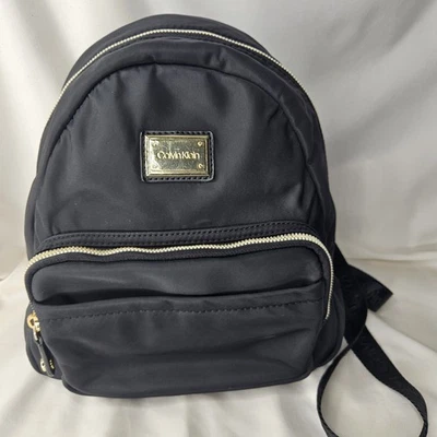 Calvin Klein Women's Mini Backpack - Black Adjustable Multi Pockets - Image 1 of 4
