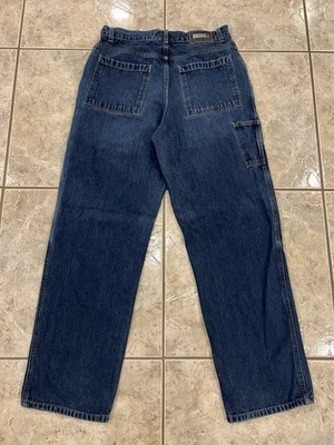 复古 Y2K 男式 34X32 ( 32X32 ) 结构牛仔裤双前膝滑冰宽松裤子 — 第 1/4 张图片