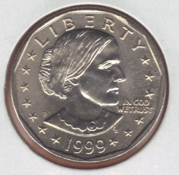 Uncirculated 1999 Susan B Anthony Dollars (1979-1981, 1999) for