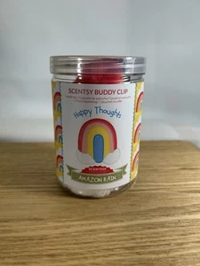 Scentsy Buddy Clip Happy Thoughts Amazon Rain Scented NEW Rainbow With Clouds - Picture 1 of 6