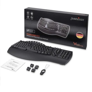 Perixx PERIBOARD-612, Full-Sized Membrane Ergonomic Split Wireless Keyboard  - Picture 1 of 8