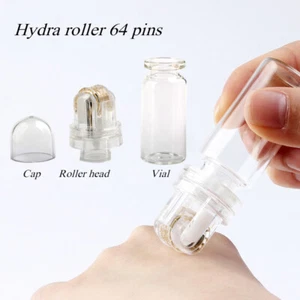 MezoRoller Titanium needle Gold Tips Hydra Roller Bottle for Hyaluronic Essence - Picture 1 of 12