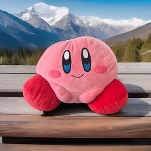 Tomy Club Mocchi Pink Kirby 30th Anniversary Plush Large 16” Length CLEAN - Picture 1 of 12