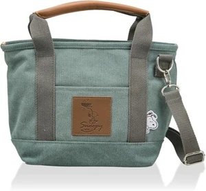 Snoopy Cool/Warm Tote Bag Character Bag Shoulder Bag 2WAY Gray Walking - Picture 1 of 7