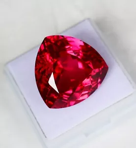 Rubí Rojo Calidad AAA Trillón Forma 25 Ct Aprox. Piedras preciosas certificadas con anillo de rubí - Imagen 1 de 7