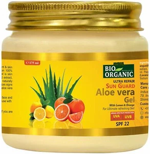 Indus Valley BIORGANIC Sun Guard Aloe Vera Gel With Lemon & Orange 175 ml - Picture 1 of 6