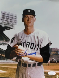 Jim Bunning (d.2017) Detroit Tigers Politics Signed Autographed 8x10 Photo JSA - Picture 1 of 4