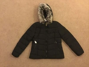 Only Tasha Hooded Quilted Jacket Black In Womans Size M BRAND NEW - Picture 1 of 4