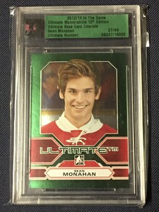 Sean MONAHAN 2012-13 ITG ULTIMATE BASE ULTIMATE ROOKIE EMERALD 27/60