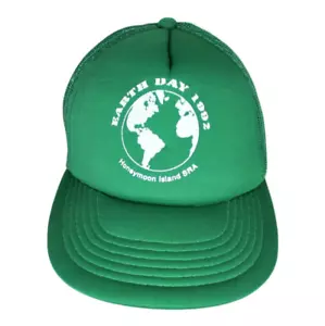 Vintage 1992 Honeymoon Island Florida SRA Earth Day Mütze Druckknopflasche verstellbar - Bild 1 von 14