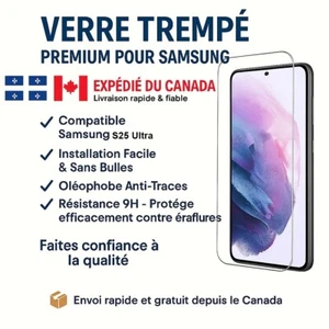 Verre trempé pour Samsung Galaxy S25 Ultra Protection d' écran téléphone - Photo 1 sur 6