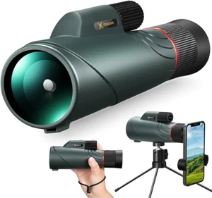 Monocular 12X50 W/ Tripod Mobile Holder for Outdoor Hunting Camping Waterproof - Picture 1 of 6