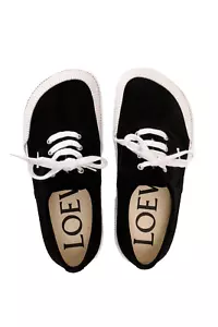 LOEWE MEN'S Terra Vulca lace-up sneaker in suede M616284X02 1100 BK size45 US12 - Picture 1 of 14