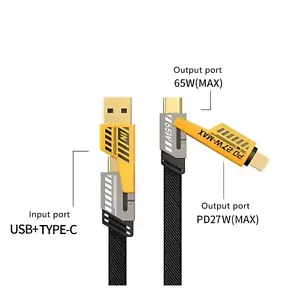 4in1 USB Type-C Cable 4ft Data Cord Super Fast Charging Cable For iPhone Samsung - Picture 1 of 5