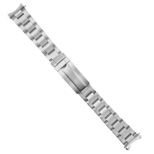 19MM OYSTER WATCH BAND FOR 34MM ROLEX FOR DATE, AIRKING GLIDE LOCK OPENEND SATIN - Picture 1 of 8