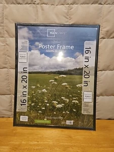 Mainstays 16x20 Basic Poster and Picture Frame, Black, Slightly Bent - Picture 1 of 4