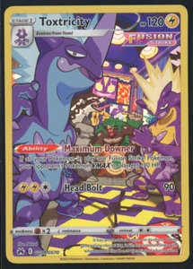 2023 POKEMON SWSH CROWN ZENITH GG09/GG70 TOXTRICITY GALARIAN GALLERY HOLO - Picture 1 of 2