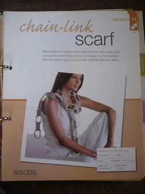 Chain Link Scarf Knitting Pattern from Bergere de France Magazine - Image 1 of 2