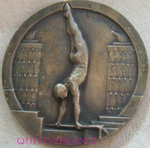 MED14064 - MEDAILLE ART DECO - GYMNASTIQUE par CHARLES - Picture 1 of 4
