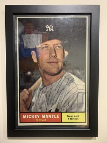 1961 Topps Mickey Mantle Custom Poster (Frame NOT Included) 12x18 (Read) Cover