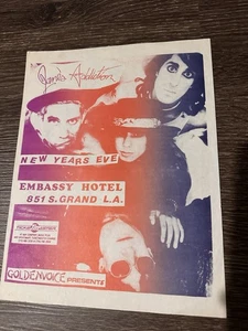 Jane’s Addiction Embassy Hotel New Years Eve 1988 Color og Flyer Original - Picture 1 of 9
