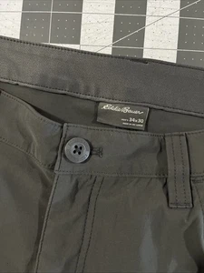 Pantalon Eddie Bauer Rainier / Tech 34x30 gris actif flex golf randonnée marche - Photo 1/7