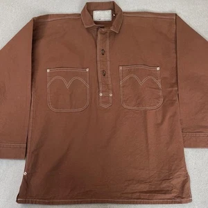 1873 Model Levi's DUCK CLOSED-FRONT JUMPER Size 40 USA Made Brown Vintage used - Picture 1 of 12
