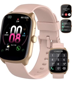 Damen Smartwatch 1.96" AMOLED Always-on Display Bluetooth Anrufe Smart Watch NEU - Bild 1 von 7
