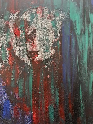 pinturas sobre lienzo abstractas originales, mixtas, firmadas, 16x20 sin marco Foto 1 de 4