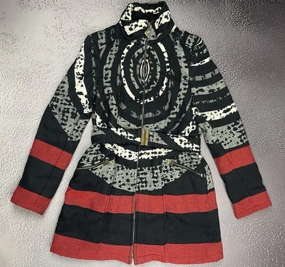 Abrigo geométrico mujer Desigual By Lacroix multicolor cremallera completa talla 38 Foto 1 de 4