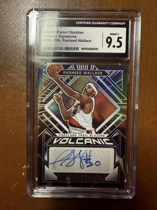 2020-21 Panini Obsidian Rasheed Wallace Auto /49 Volcanic CGC MINT 9.5 - Picture 1 of 3