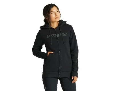 Sudadera con capucha con cremallera Specialized Legacy Wordmark para mujer (negra) Foto 1 de 4