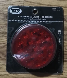 TRUX TLED-4100R 4″ inch Red Stop Turn & Tail Light Round LED – 19 Diodes NEW - Picture 1 of 6