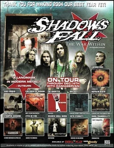 Shadows Fall 2004 The War Within Tour with Damageplan record album advertisement - Picture 1 of 3