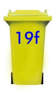 Wheelie Bin Number Futura Series, 20cm High Self Adhesive Sticker - Imagen 1 de 14