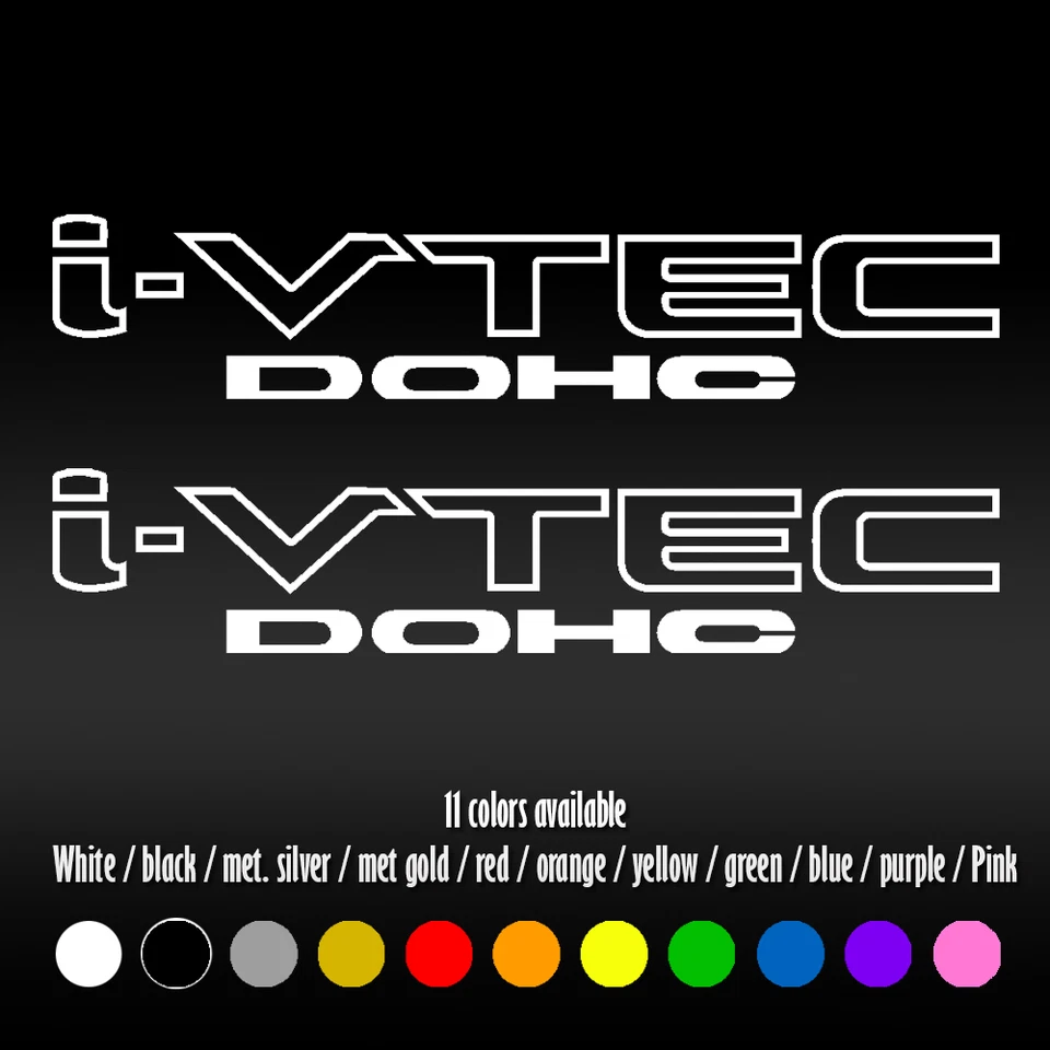 Calcomanía adhesiva de vinilo 9" IVTEC DOHC VTEC ventana coche Honda tipo Si Accord Civic FIT Foto 1 de 4