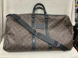 Louis Vuitton Waterproof Keepall Bandouliere Monogram Canvas 55 Travel Bag - Picture 1 of 17