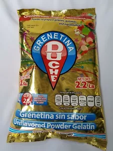 Grenetina Duche 1 Kilogram(2.2 Lb) Grenetina Sin Sabor Unflavored Pwder Gelatin - Picture 1 of 7