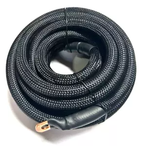Cable marino calibre 20 ft 1/0 PIEL DE SERPIENTE NEGRA OFC hebras de alambre cobre AWG - Imagen 1 de 8