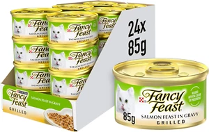 FANCY FEAST Grilled Salmon Feast in Gravy 24X85G - Picture 1 of 12