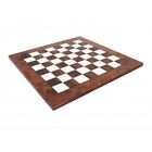 New Italfama Elm Briar Wood Chessboard W/Brass Chess Pieces